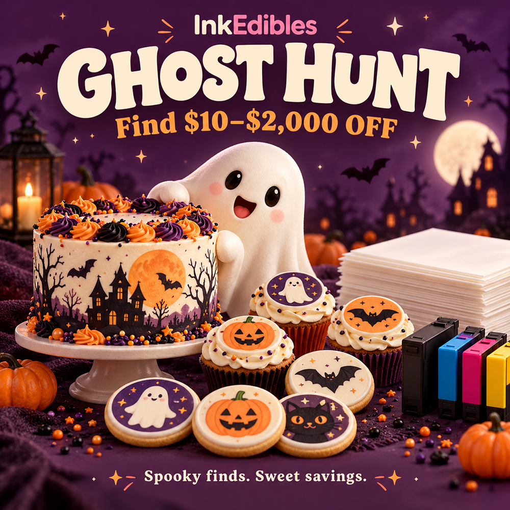 InkEdibles Ghost Hunt — find $10 to $2,000 off selected edible printing products.