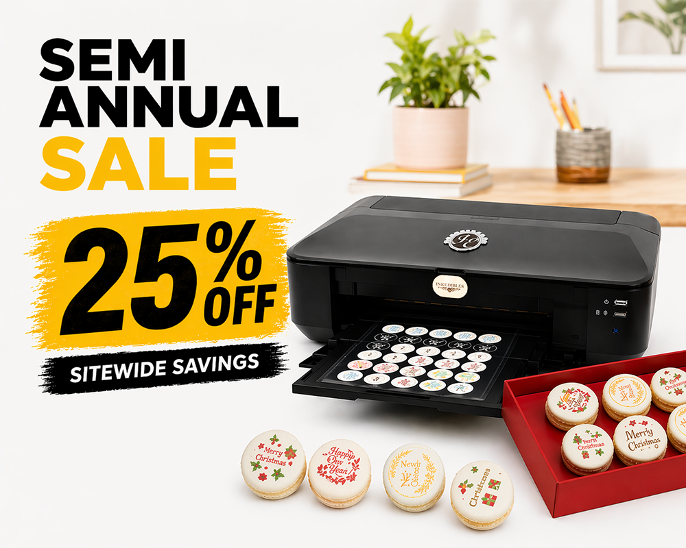 Semi-Annual Sale on frosting sheets, edible inks, edible printers and custom edible prints