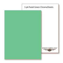 Inkedibles Premium Frosting ChromaSheets: 5 pack Letter Size (Pastel Green)