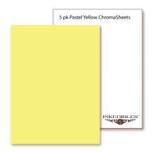 Inkedibles Premium Frosting ChromaSheets: 5 pack Letter Size (Pastel Yellow)