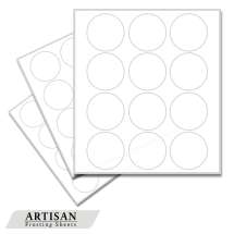 Inkedibles Artisan Frosting Sheets 24 sheets: Precut 2.0 inch circles (12 circles per sheet)