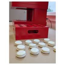 Macaron and Cookie Printing Accessory for Inkedibles CakePro QUATRO V2 printers (1.4 to 2.5 inch diameter macarons or cookies, print to 12 at a time)