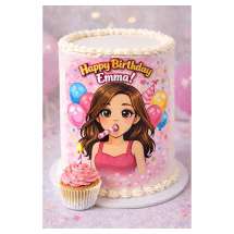 Blow Cake Portrait Topper