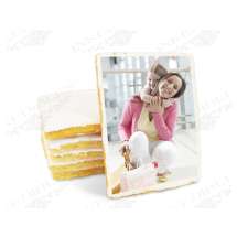 Custom Printed Rectangle Iced Sugar Shortbread Cookies (Custom Printed with your Logo or Image) - 2 x 4 inches