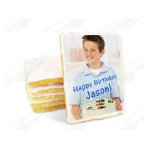 Custom Printed Rectangle Iced Sugar Shortbread Cookies (Custom Printed with your Logo or Image) - 5 x 7 inches