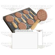 Inkedibles Large Size (11 inch x 7 inch) Magnetic Chocolate Mold (design 530-017, plus 50 precut chocolate transfer sheets to size)