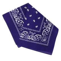 Cotton Bandanas for Face Masks | Make a Cloth Face Mask (22 inch size) - Stylish Purple