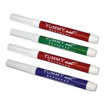 Nature / Floral Color Set Edible Ink Markers (4 Pack, Standard Tip) - Purple, Green, Brown, Red
