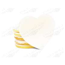 Heart Shaped Gourmet Hand-Made Cookie (White, 2.5 inch) - Printable
