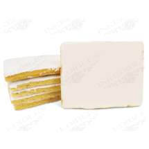 Rectangle Shaped Gourmet Hand-Made Cookie (White, 5x7 inch) - Printable