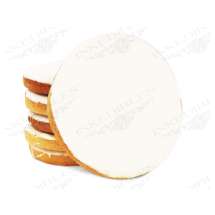 Round Shaped Gourmet Hand-Made Cookie (White, 3.5 inch) - Printable